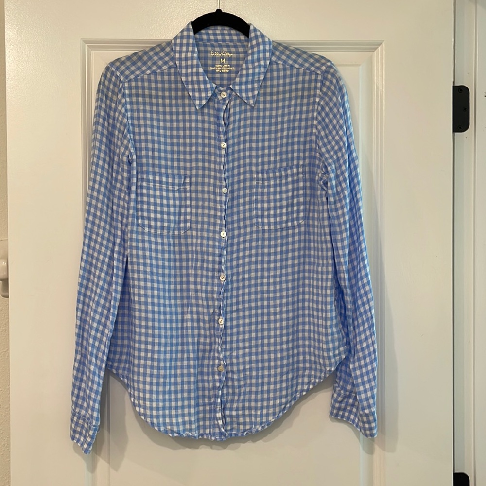 Lilly Pulitzer Sea view gingham top